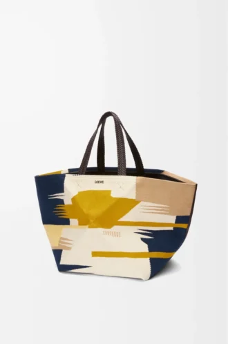 Bolso tote Puzzle Fold XXL en lona multicolor