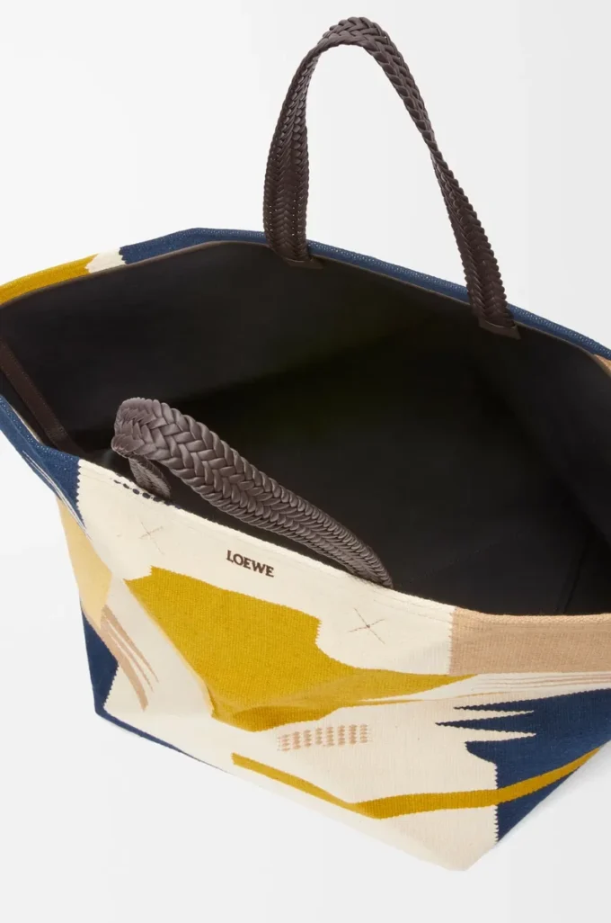 Bolso tote Puzzle Fold XXL en lona multicolor Bolso tote Puzzle Fold XXL en lona multicolor