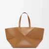 Bolso tote XXL Puzzle Fold en piel de becerro brillante Oak Bolso tote XXL Puzzle Fold en piel de becerro brillante Oak