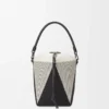 Bolso Treasure Bako en jacquard de lona y piel de becerro Natural/Negro Bolso Treasure Bako en jacquard de lona y piel de becerro Natural/Negro