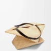 Bolso XL Puzzle Fold en rafia Natural/Negro Bolso XL Puzzle Fold en rafia Natural/Negro