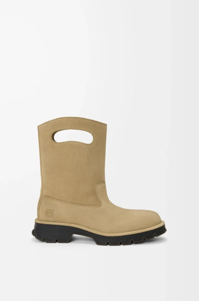 Botas Bobby de piel de becerro dividida encerada Sahara Botas Bobby de piel de becerro dividida encerada Sahara