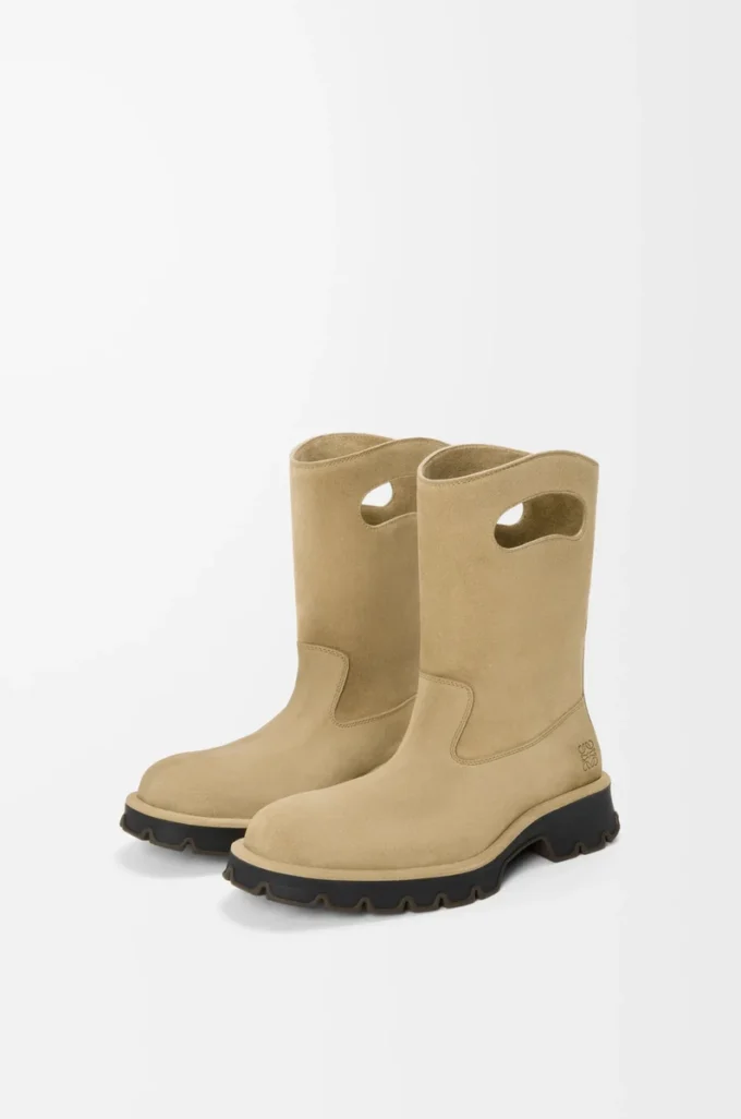 Botas Bobby de piel de becerro dividida encerada Sahara Botas Bobby de piel de becerro dividida encerada Sahara