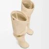 Botas por encima de la rodilla Toy en piel de cordero napa Oat Milk Botas por encima de la rodilla Toy en piel de cordero napa Oat Milk
