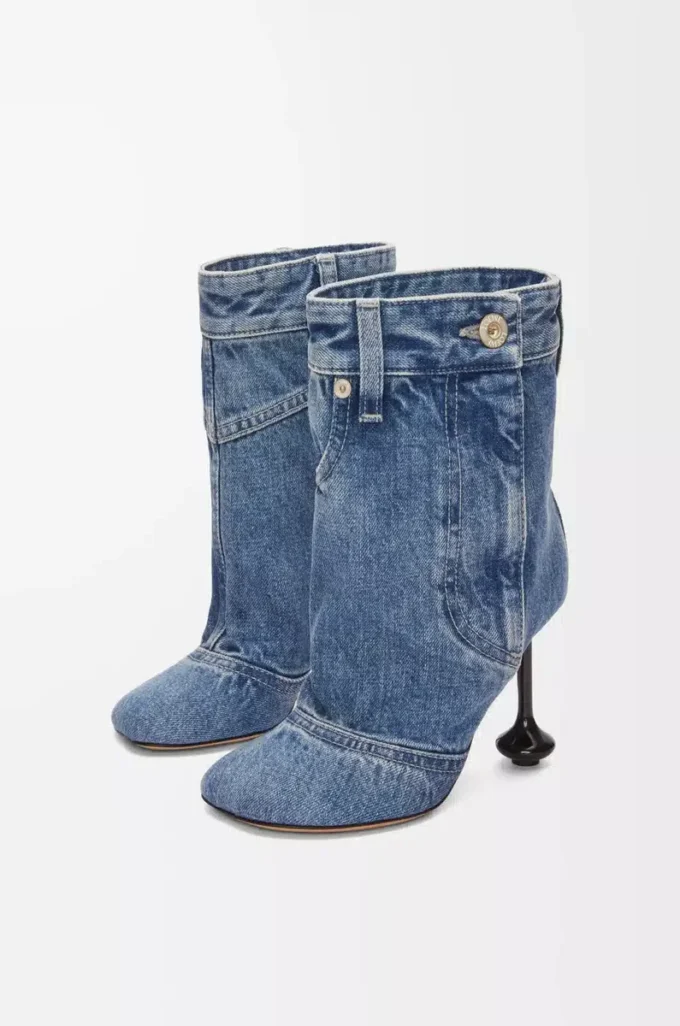 Botines Toy Panta en denim lavado Denim lavado Botines Toy Panta en denim lavado Denim lavado