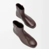 Botín Bobine en piel de becerro lisa color cacao Botín Bobine en piel de becerro lisa color cacao