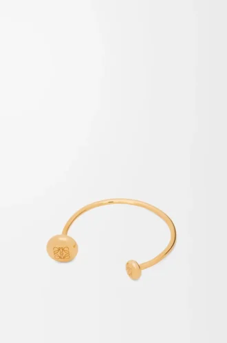 Brazalete Anagram Pebble en plata de ley Oro