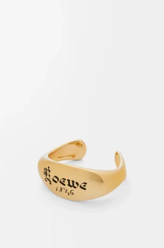 Brazalete con sello en plata de ley Oro