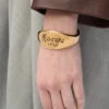 Brazalete con sello en plata de ley Oro Brazalete con sello en plata de ley Oro