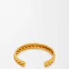 Brazalete fino trenzado en plata de ley Oro Brazalete fino trenzado en plata de ley Oro