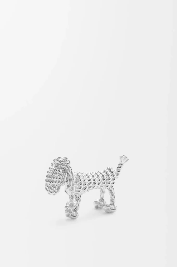 Broche con forma de perro salchicha Plata Broche con forma de perro salchicha Plata