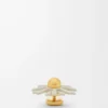 Broche de flor en piel de becerro Blanco Broche de flor en piel de becerro Blanco