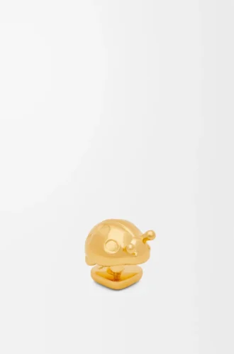 Broche de mariquita en latón dorado