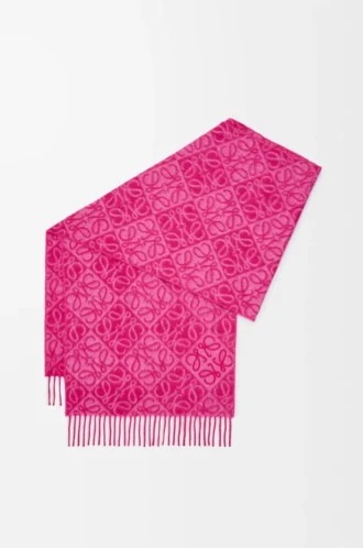 Bufanda Anagram de lana y cachemira Fucsia