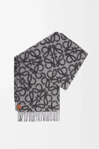 Bufanda Anagram en mezcla de alpaca y lana Negro/Gris