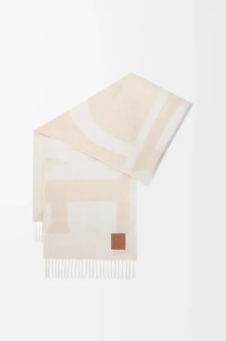 Bufanda de cachemira Beige claro/Beige