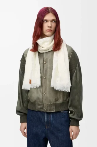 Bufanda de lana y seda Blanco Bufanda de lana y seda Blanco