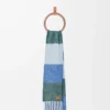 Bufanda de mezcla de alpaca y lana azul/verde Bufanda de mezcla de alpaca y lana azul/verde
