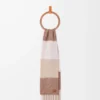 Bufanda de mezcla de alpaca y lana Mocha/Beige Bufanda de mezcla de alpaca y lana Mocha/Beige