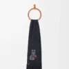 Bufanda de mezcla de lana, seda y alpaca Melange negro Bufanda de mezcla de lana, seda y alpaca Melange negro