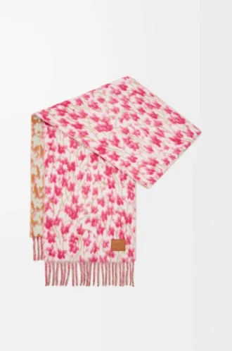 Bufanda de mezcla de lana y alpaca Rosa/Multicolor Bufanda de mezcla de lana y alpaca Rosa/Multicolor
