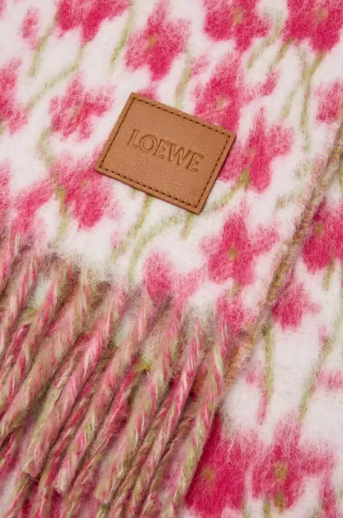 Bufanda de mezcla de lana y alpaca Rosa/Multicolor Bufanda de mezcla de lana y alpaca Rosa/Multicolor