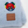Bufanda de mezcla de mohair y lana azul claro Bufanda de mezcla de mohair y lana azul claro