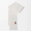 Bufanda de mezcla de mohair y lana, color blanco Bufanda de mezcla de mohair y lana, color blanco