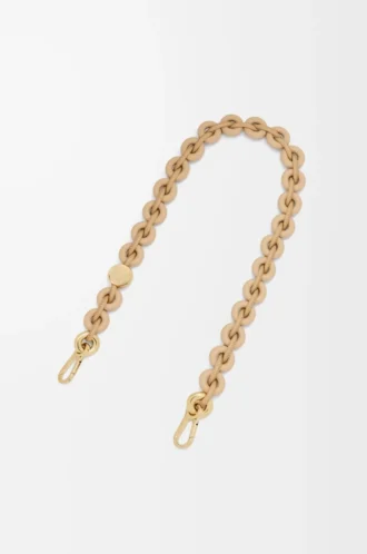 Cadena de donuts en piel de becerro Silk Beige