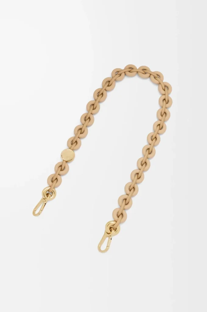 Cadena de donuts en piel de becerro Silk Beige Cadena de donuts en piel de becerro Silk Beige
