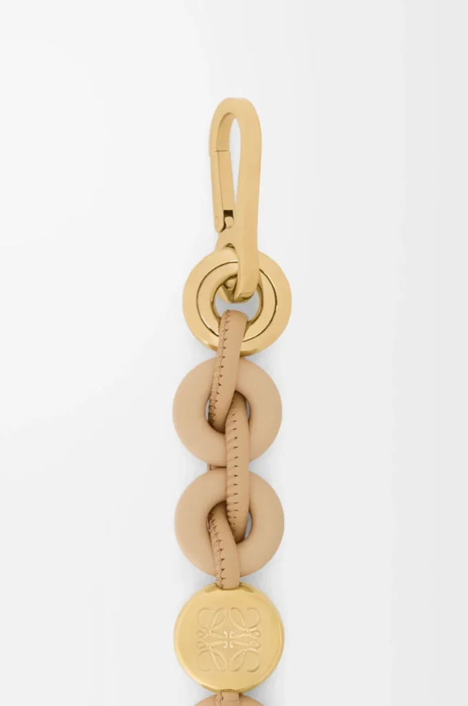 Cadena de donuts en piel de becerro Silk Beige Cadena de donuts en piel de becerro Silk Beige
