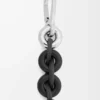 Cadena tipo donut en piel de becerro Black Cadena tipo donut en piel de becerro Black