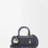 Cadena tipo donut en piel de becerro Black Cadena tipo donut en piel de becerro Black