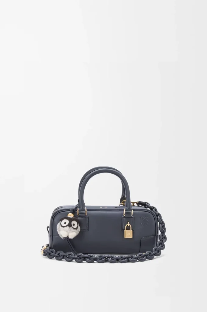 Cadena tipo donut en piel de becerro Black Cadena tipo donut en piel de becerro Black