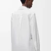 Camisa adornada de algodón Blanco Camisa adornada de algodón Blanco