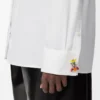 Camisa adornada de algodón Blanco Camisa adornada de algodón Blanco