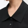 Camisa adornada de algodón negro Camisa adornada de algodón negro