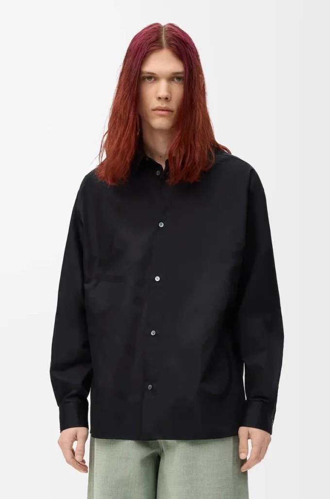 Camisa Anagram de algodón negro Camisa Anagram de algodón negro