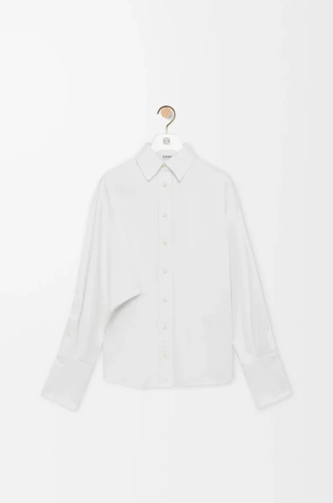 Camisa cruzada de denim Blanco Camisa cruzada de denim Blanco