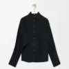 Camisa cruzada de denim Negro Camisa cruzada de denim Negro