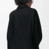 Camisa cruzada de denim Negro Camisa cruzada de denim Negro