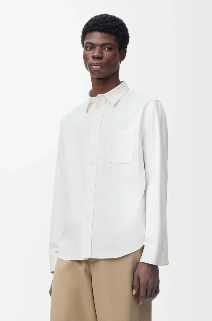 Camisa de algodón blanco Camisa de algodón blanco