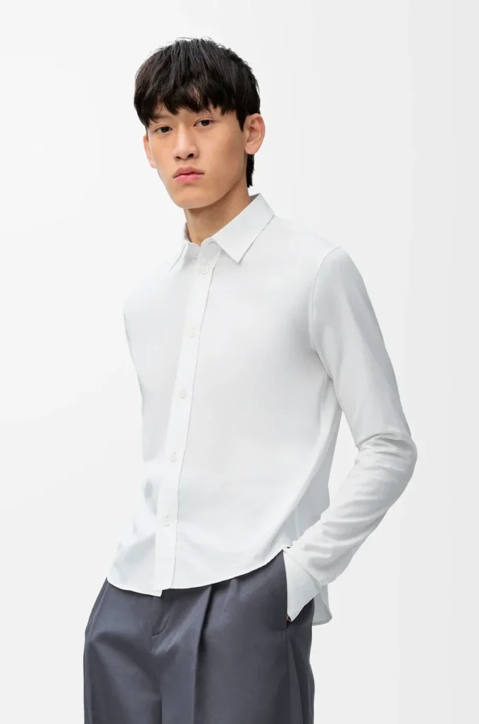 Camisa de algodón blanco Camisa de algodón blanco