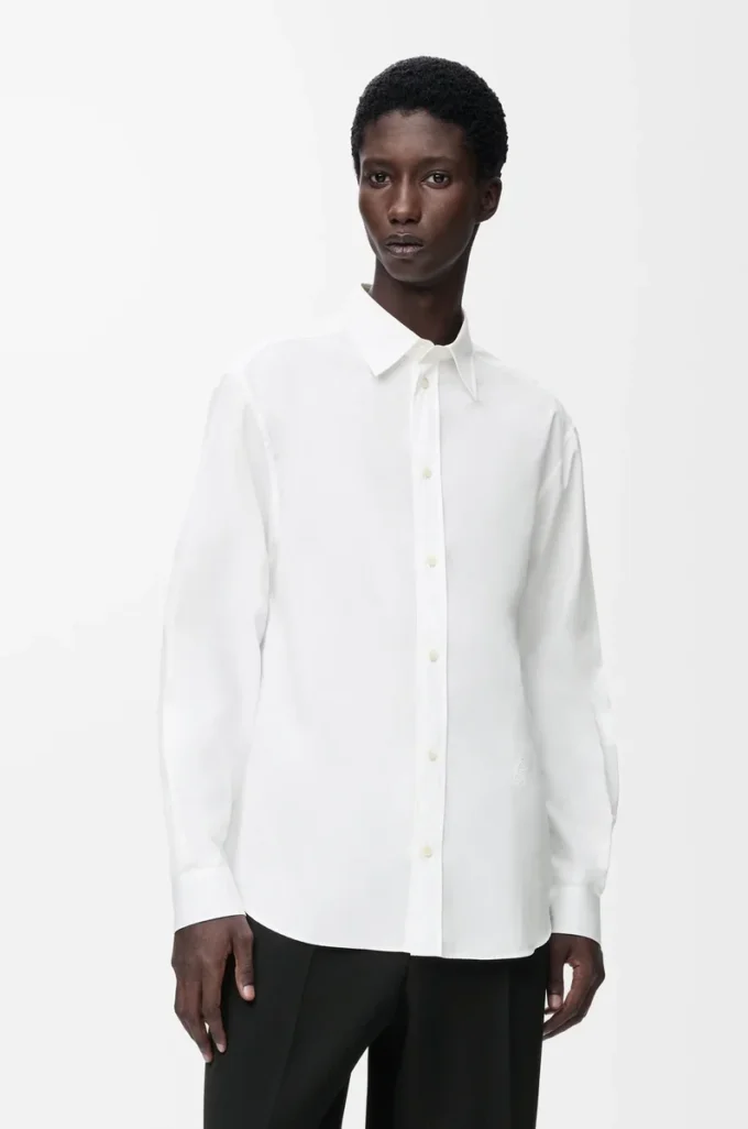 Camisa de algodón blanco Camisa de algodón blanco