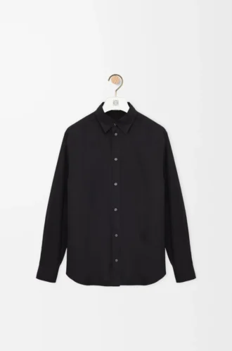 Camisa de algodón negro