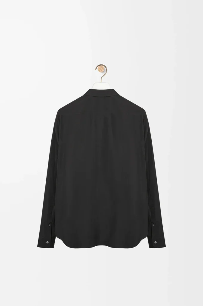 Camisa de algodón negro Camisa de algodón negro