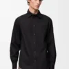 Camisa de algodón negro Camisa de algodón negro