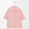 Camisa de manga corta de lana Coral Camisa de manga corta de lana Coral