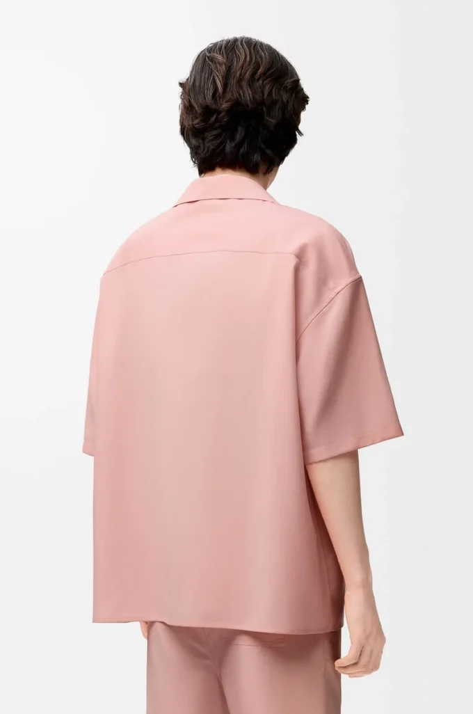 Camisa de manga corta de lana Coral Camisa de manga corta de lana Coral