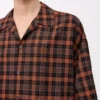 Camisa de manga corta de mezcla de lana Naranja/Negro Camisa de manga corta de mezcla de lana Naranja/Negro